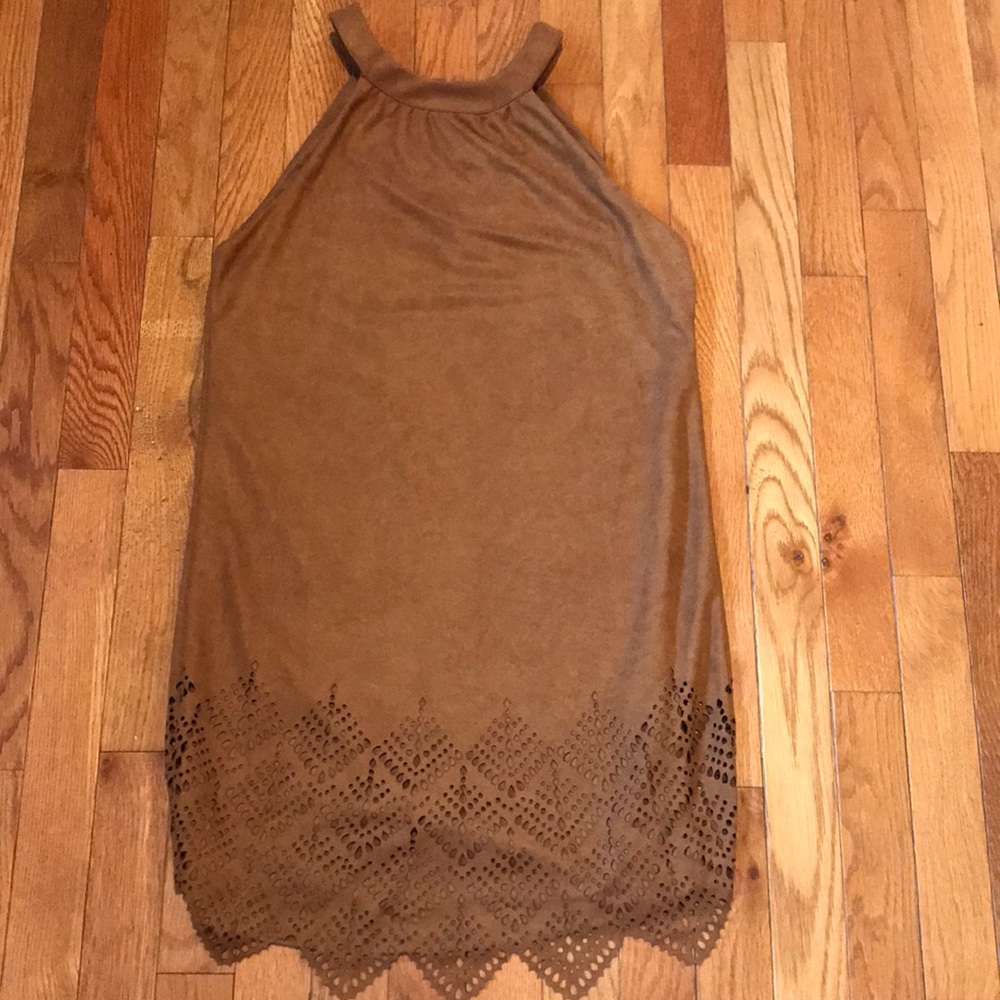 Suede hippie dress